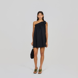 Brownlow Bow Mini Dress in Black