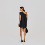 Brownlow Bow Mini Dress in Black