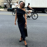 The Madison Ave Maxi Skirt Black
