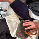 Sœur Heart Sweater in Navy and Red