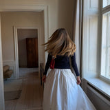 Frenchie Forever Turtle Neck in Navy