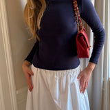 Frenchie Forever Turtle Neck in Navy