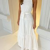 The Minke Maxi Dress in White