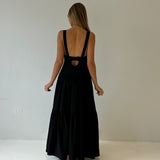The Minke Maxi Dress in Black