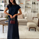Madison Ave Maxi Skirt Navy