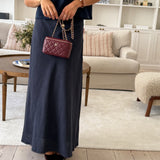 Madison Ave Maxi Skirt Navy