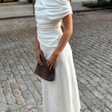 The Madison Ave Maxi Skirt White