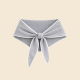 Sœur Sweater Tie in Light Grey and White