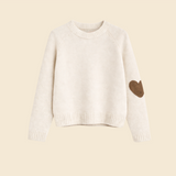 Sœur Heart Sweater in Cream