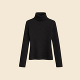 Frenchie Forever Turtle Neck in Black