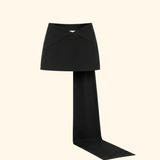 Osla Train Skirt Mini Skirt in Black
