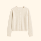 Theo Wool Cardigan in Cream