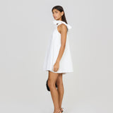 The Brownlow Bow Mini Dress in White
