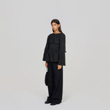 Long Sleeve Rhoe Top in Black