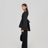 Long Sleeve Rhoe Top in Black